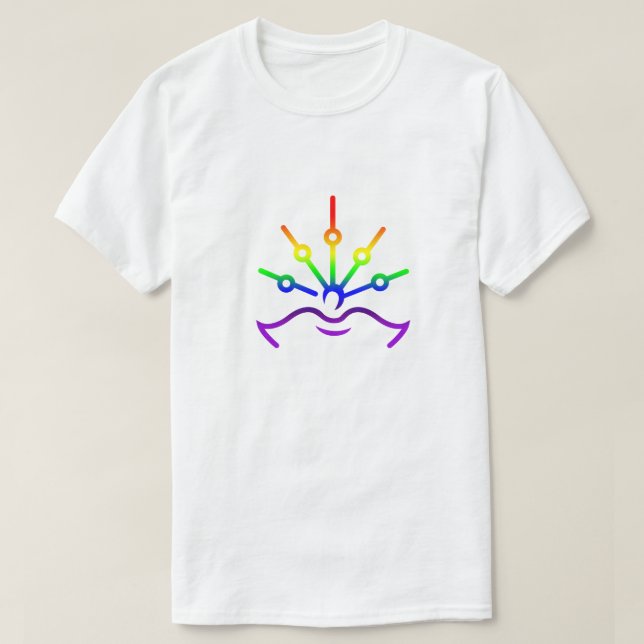 Gay Pride Rainbow Flag Colours GLBTQ Design T-Shirt (Design Front)