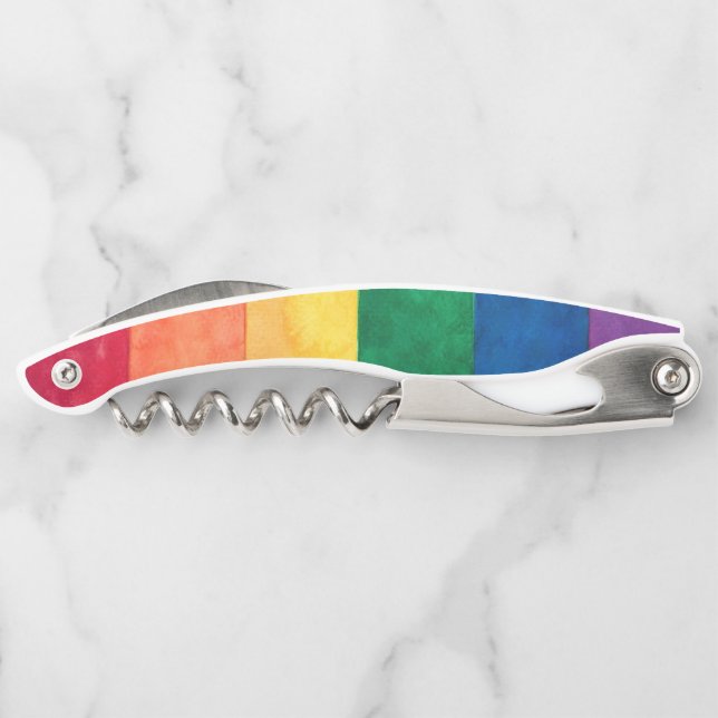 Gay Pride Rainbow Flag Corkscrew (Back)