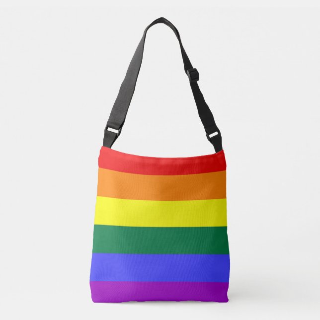 Gay Pride Rainbow Flag Crossbody Bag (Front)