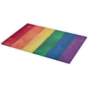 Gay Pride Rainbow Flag Cutting Board