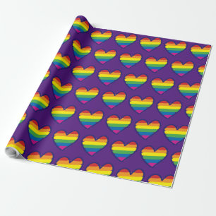 Gay Pride Rainbow Flag Love Wrapping Paper