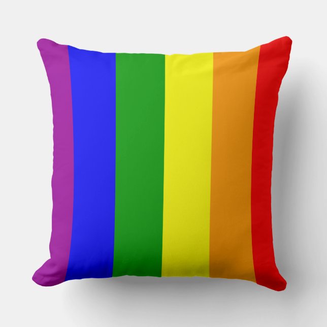 Gay Pride Rainbow Flag pattern Cushion (Front)