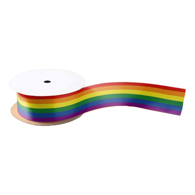 Gay pride Rainbow Flag Satin Ribbon (Spool)