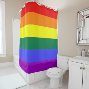 Gay Pride Rainbow Flag Shower Curtain