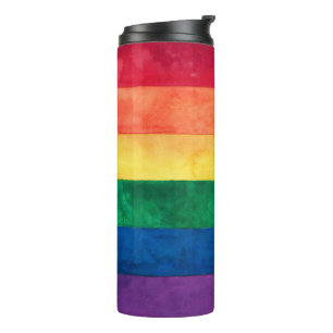 Gay Pride Rainbow Flag Thermal Tumbler