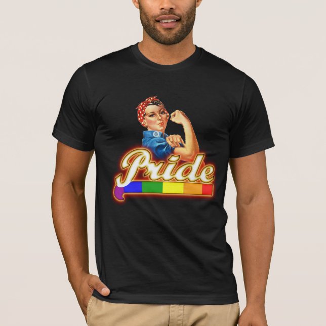 Gay Pride Rainbow Flag We can Do it With Pride T-Shirt (Front)