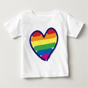 Gay Pride Rainbow Heart Baby T-Shirt
