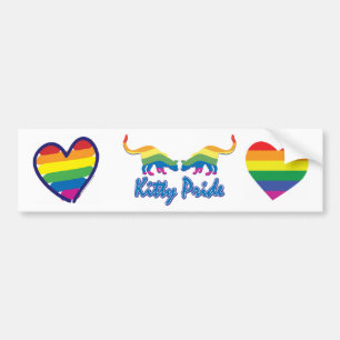 Gay Pride Rainbow Heart Bumper Sticker