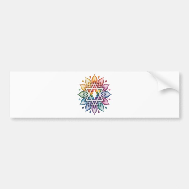 Gay Pride Rainbow LGBT Bumper Sticker (Front)