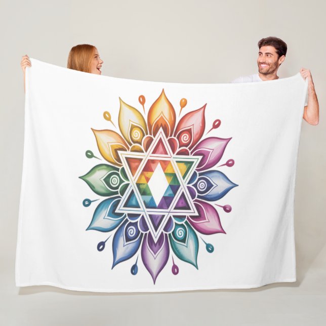 Gay Pride Rainbow LGBT Fleece Blanket (In Situ)