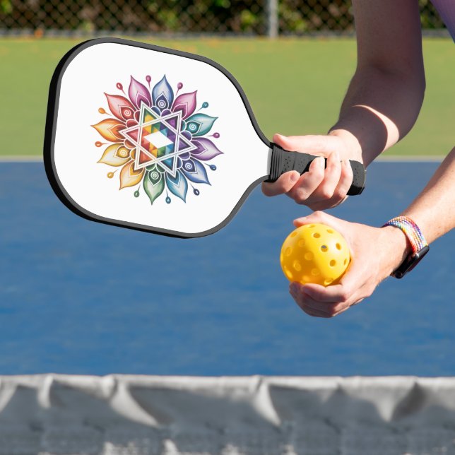 Gay Pride Rainbow LGBT Pickleball Paddle (Insitu)