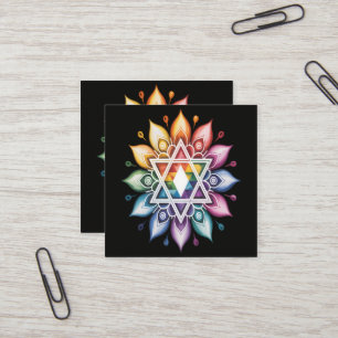Gay Pride Rainbow LGBT Square Business Card