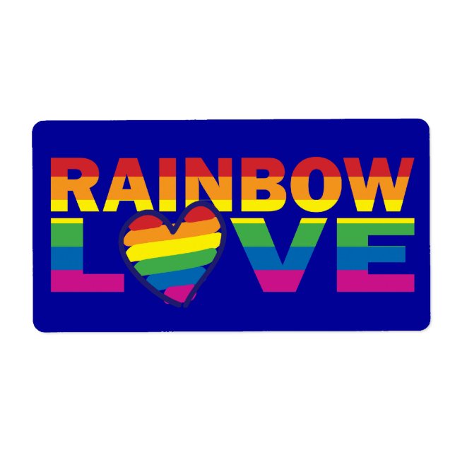 Gay Pride Rainbow Love Heart (Front)