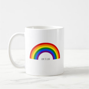 Gay Pride Rainbow. Love is Love. Coffee Mug