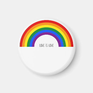 Gay Pride Rainbow. Love is Love. Magnet