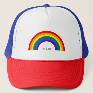 Gay Pride Rainbow. Love is Love. Trucker Hat