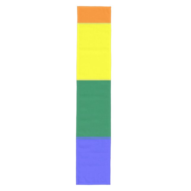 Gay Pride Rainbow Medium Table Runner (Front)