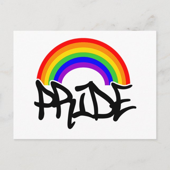 Gay Pride Rainbow Postcard (Front)