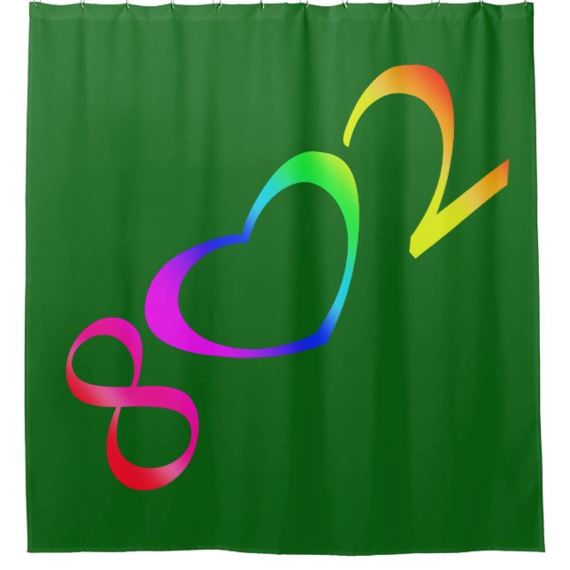 Gay Pride Rainbow Shower Curtain (Front)