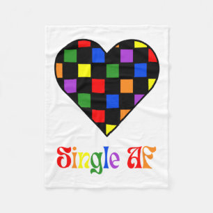 Gay Pride Rainbow Single Af Valentines Day Sarcas  Fleece Blanket