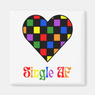 Gay Pride Rainbow Single Af Valentines Day Sarcas  Magnet