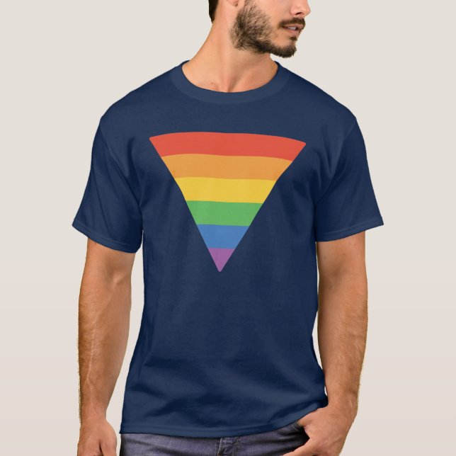 Gay Pride Rainbow Triangle T-Shirt (Front)