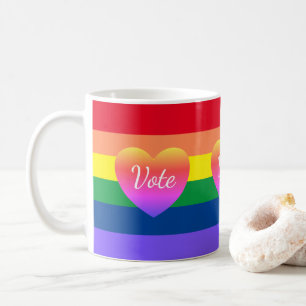 Gay Pride Rainbow Vote 2024 Election Coffee Mug