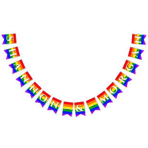 Gay Pride Rainbow Wedding Bunting