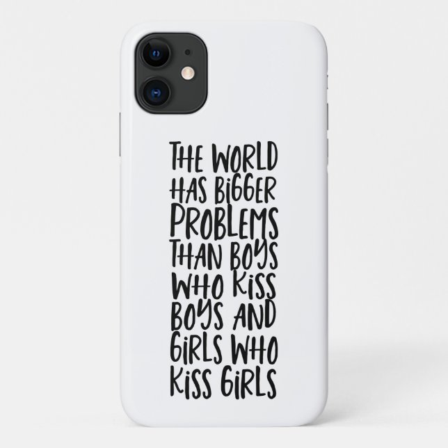 Gay Pride Rainbow World Has Bigger Problems Case-Mate iPhone Case (Back)