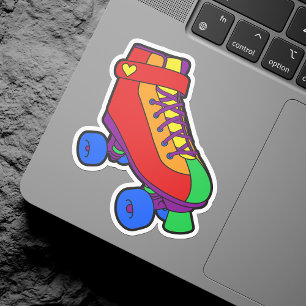  Gay Pride Retro Rainbow Roller Skate