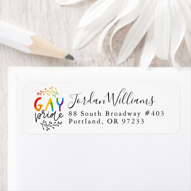 Gay Pride Return Address Label (Insitu)