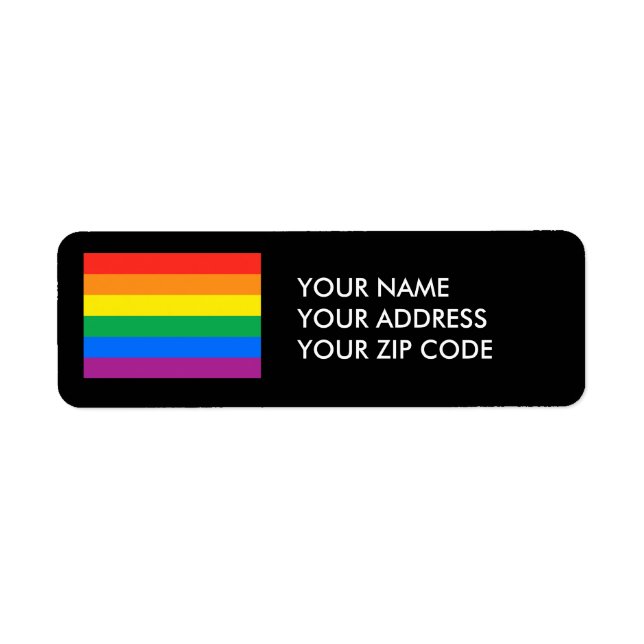 GAY PRIDE RETURN ADDRESS LABEL (Front)