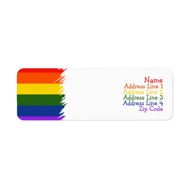 Gay Pride Return Address Label (Front)