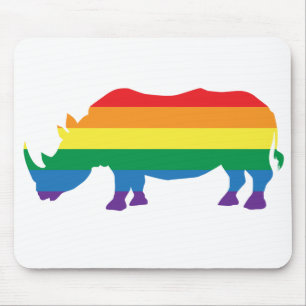 Gay-Pride-Rhino Mouse Pad