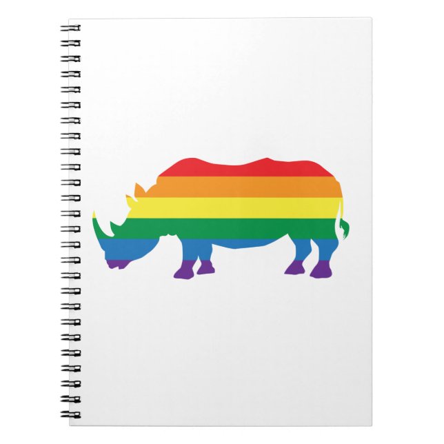 Gay-Pride-Rhino Notebook (Front)