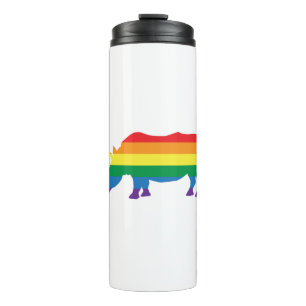 Gay-Pride-Rhino Thermal Tumbler