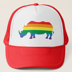 Gay-Pride-Rhino Trucker Hat