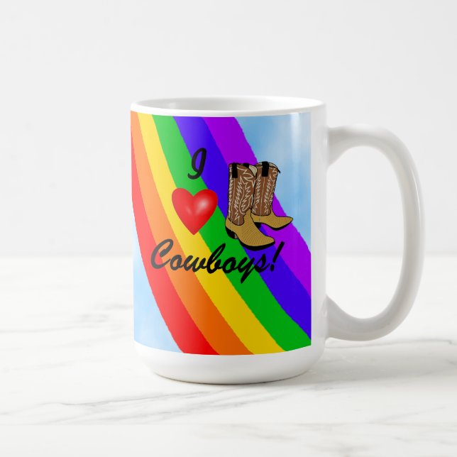 Gay Pride Rodeo-Rainbow Coffee Mug (Right)