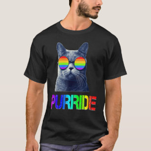 Gay Pride S Lgb Cat  Purride Essentia T-Shirt