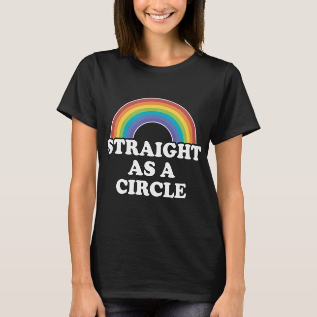 Gay Pride s Men Women Lgbt Rainbow Straight T-Shirt (Front)