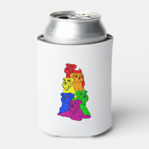 Gay Pride Schnauzer Dog Lover LGBT Funny Rainbow F Can Cooler