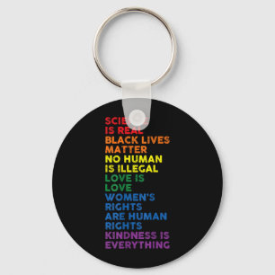 Gay Pride Science is Real Black Lives Matter Key Ring