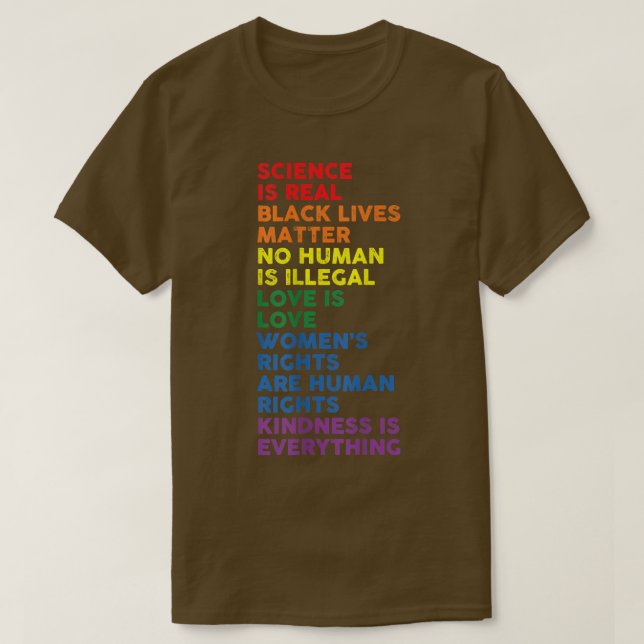 Gay Pride Science Is Real Pride Month Love Is Love T-Shirt (Design Front)