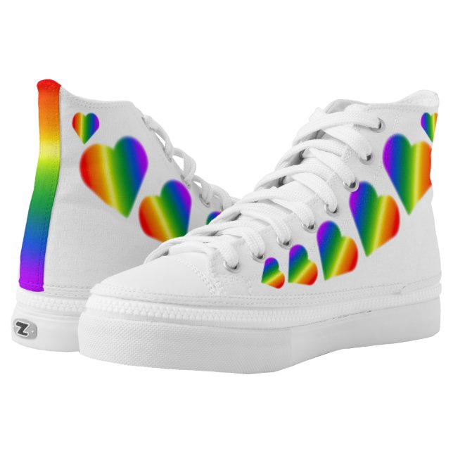 Gay Pride Sneakers Rainbow Love Shoes (Pair)