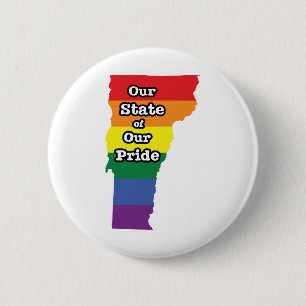 Gay Pride State   Vermont 6 Cm Round Badge