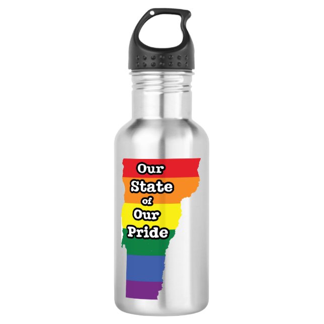 Gay Pride State | Vermont 710 Ml Water Bottle (Front)