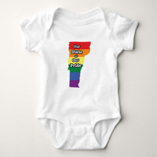 Gay Pride State Vermont Baby Bodysuit