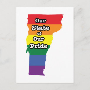Gay Pride State   Vermont Postcard
