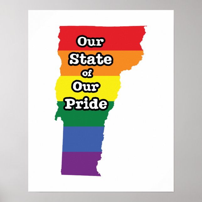 Gay Pride State | Vermont Poster (Front)