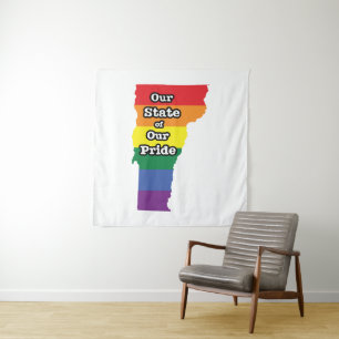 Gay Pride State   Vermont Tapestry